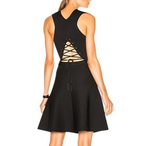 A.L.C. Este Lace Back Black Midi Dress Small